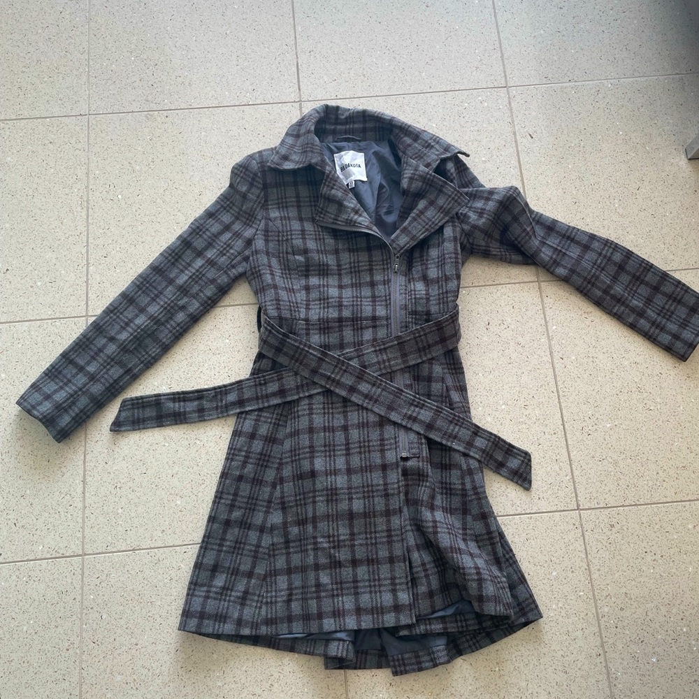 NWOT BB Dakota Overcoat - Brown and Grey, XS